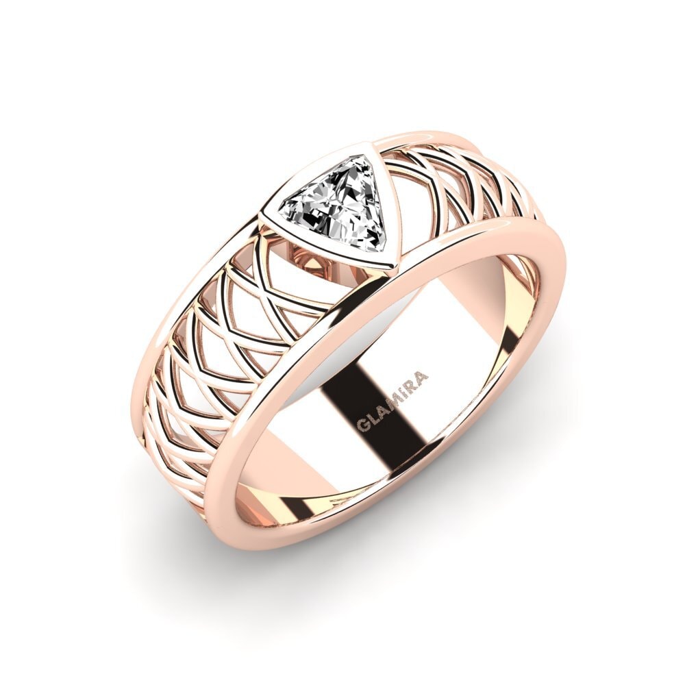 Oro Rosso 585 Moissanite Anello da uomo Layton