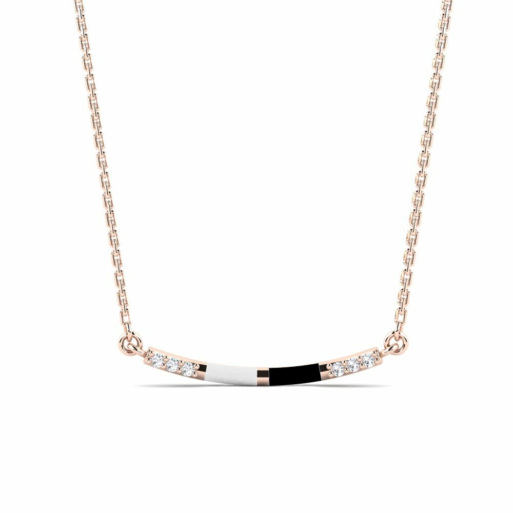 Vàng Hồng 18K Đá Zirconia Dây chuyền nữ Lazaretta
