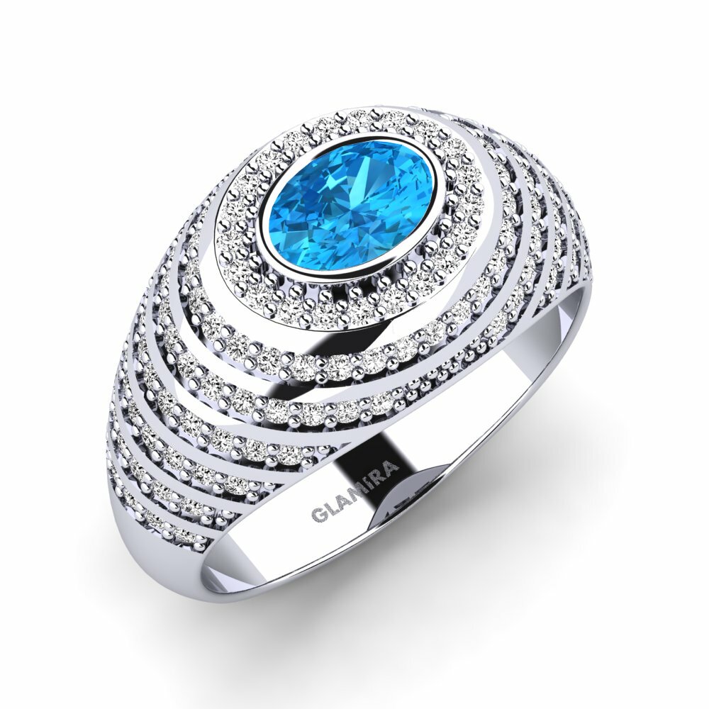 Anillos Topacio azul Signet