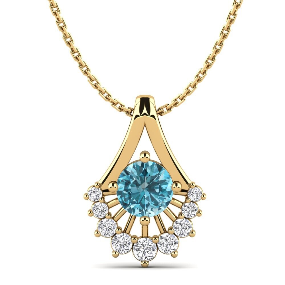 Blue Zircon Women's Pendant Lea