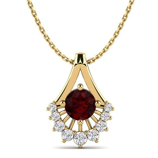 Colgante Lea Oro Amarillo 585 & Granate & Diamante