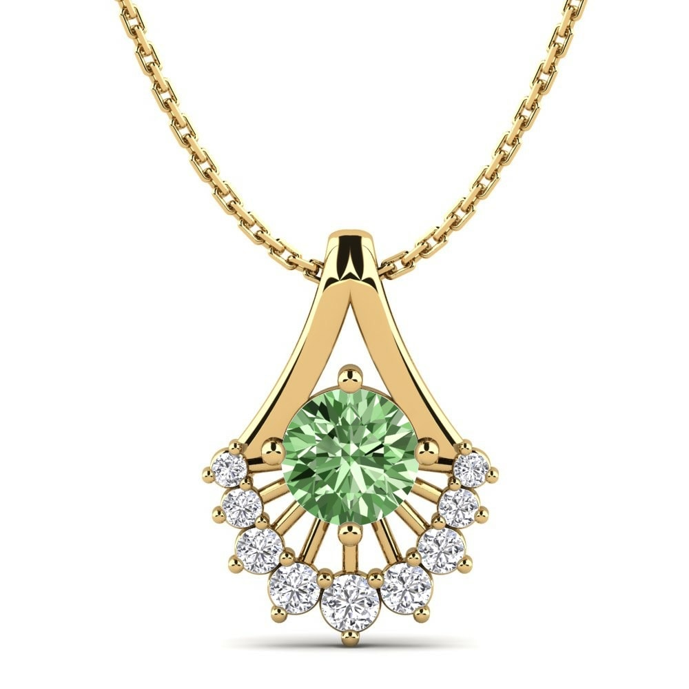 Colgante Lea Diamante Verde
