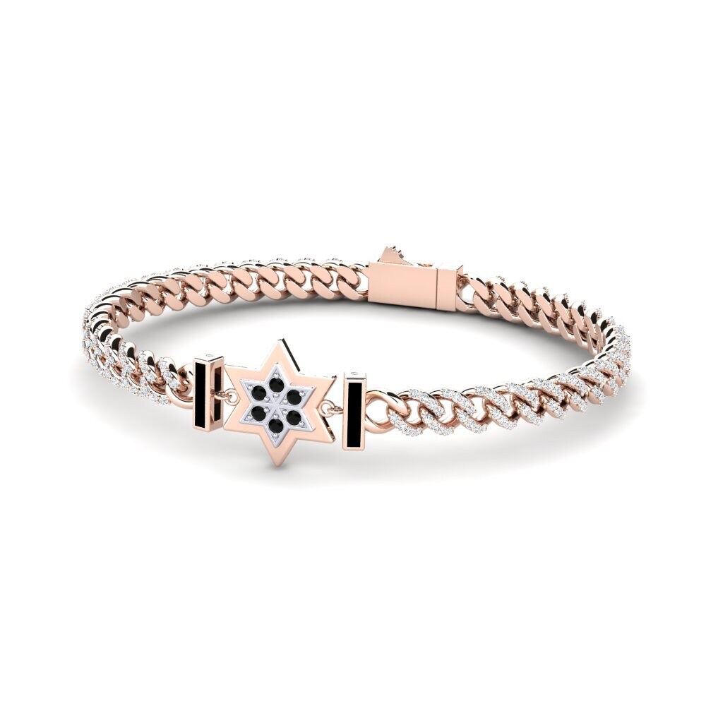 Cuban Link Chain Black Onyx Bracelets