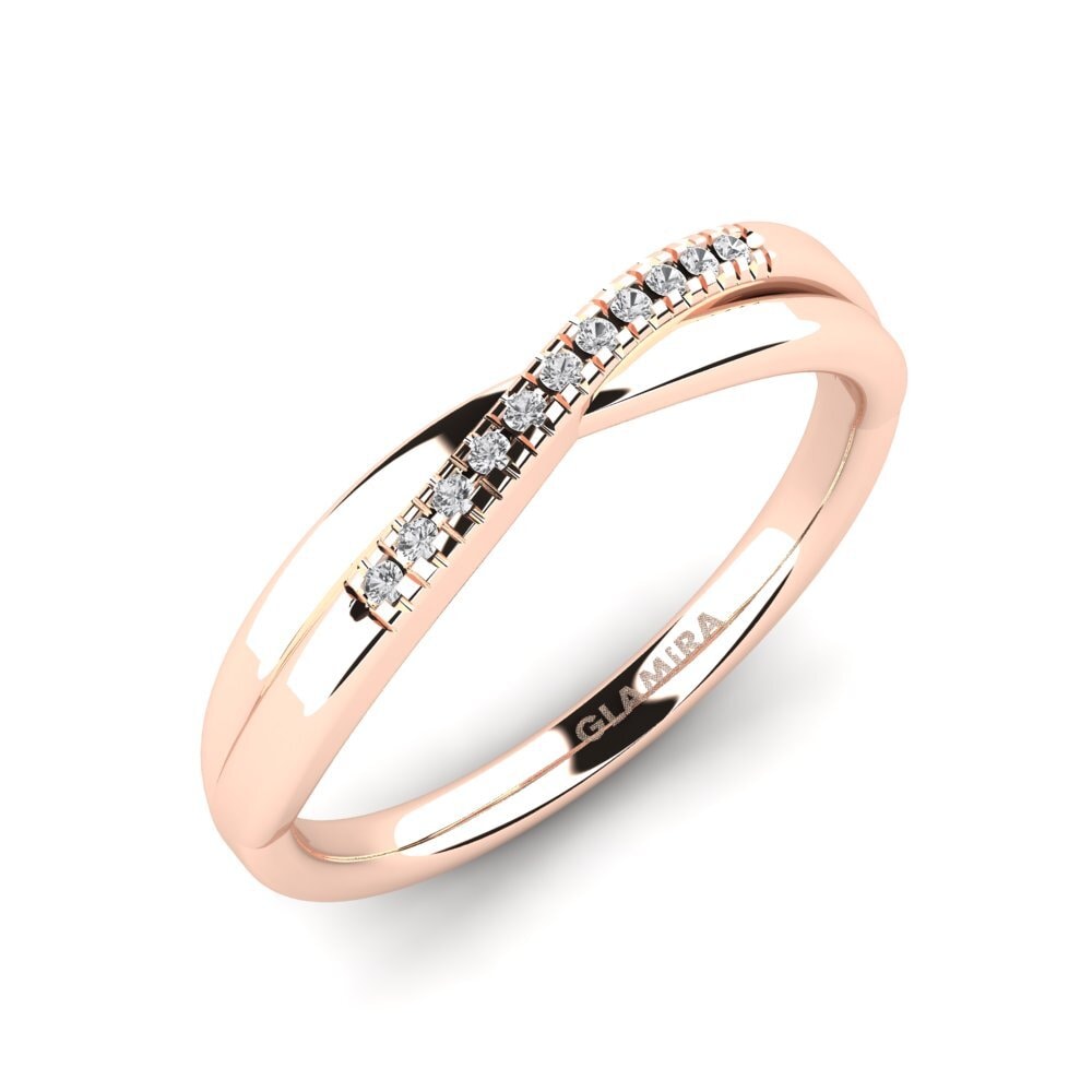 14ct Rose Gold White sapphire Ring Leanne