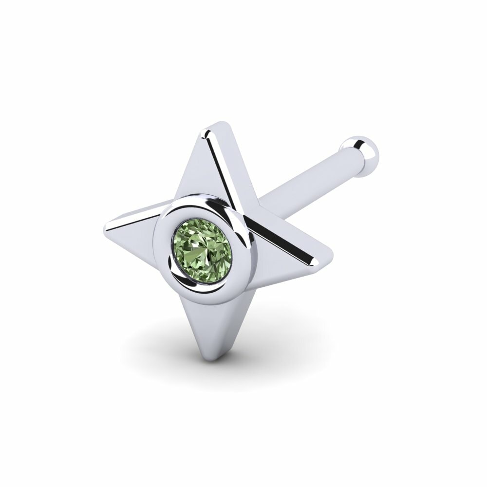 Groene Diamant Neus Pin Leash