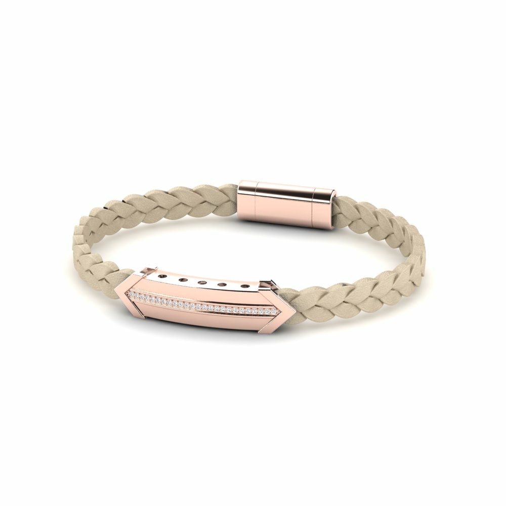 9K Rose Gold Moissanite Men's Bracelet Antonio