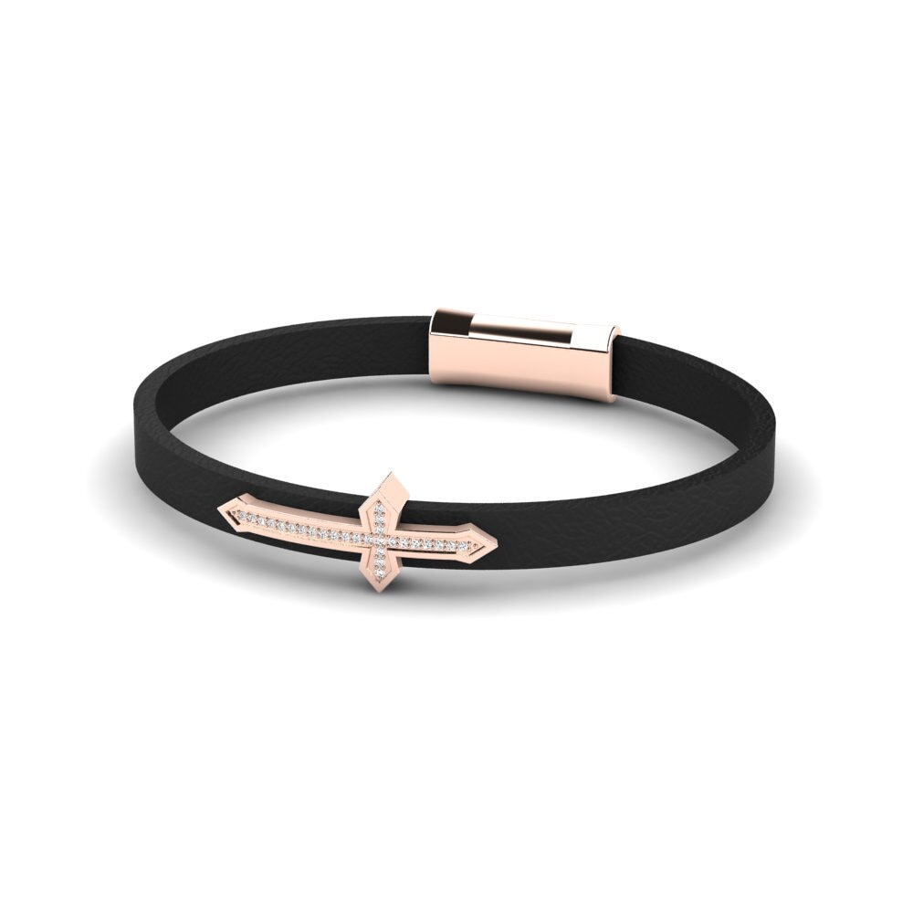 9K Rose Gold Moissanite Men's Bracelet Jack