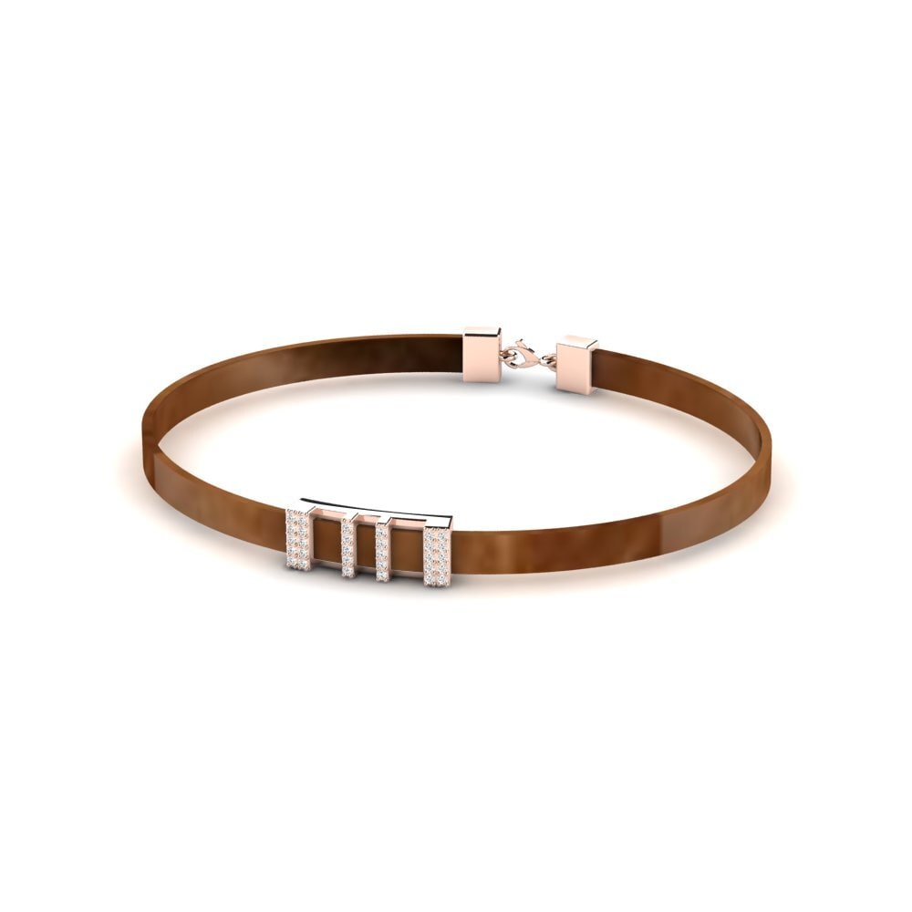 9K Rose Gold Moissanite Men's Bracelet Jorge