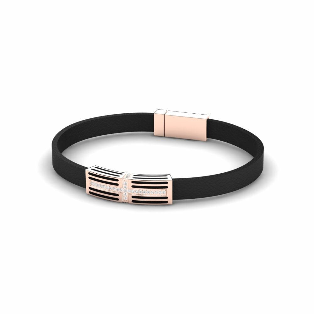 9K Rose Gold Moissanite Men's Bracelet Julian