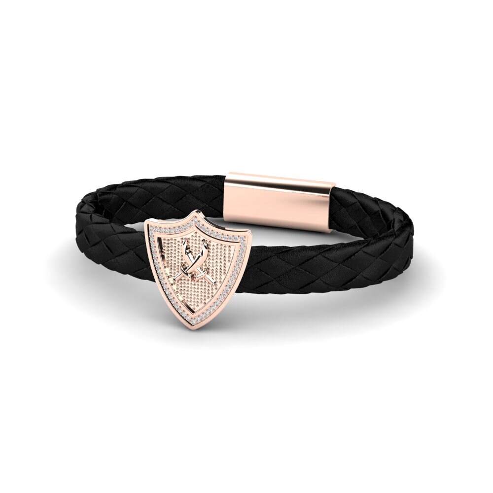 9K Rose Gold White sapphire Men's Bracelet Luiz