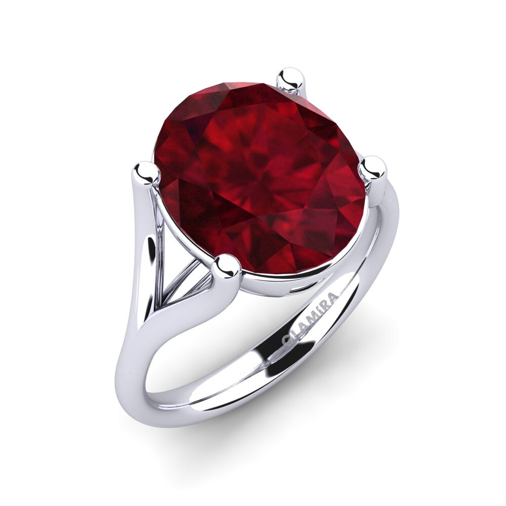 Bague En Argent Sterling Or Rose – Rubis De Laboratoire 5,52 Carats Ovale – Taille 6 – Sur Mesure