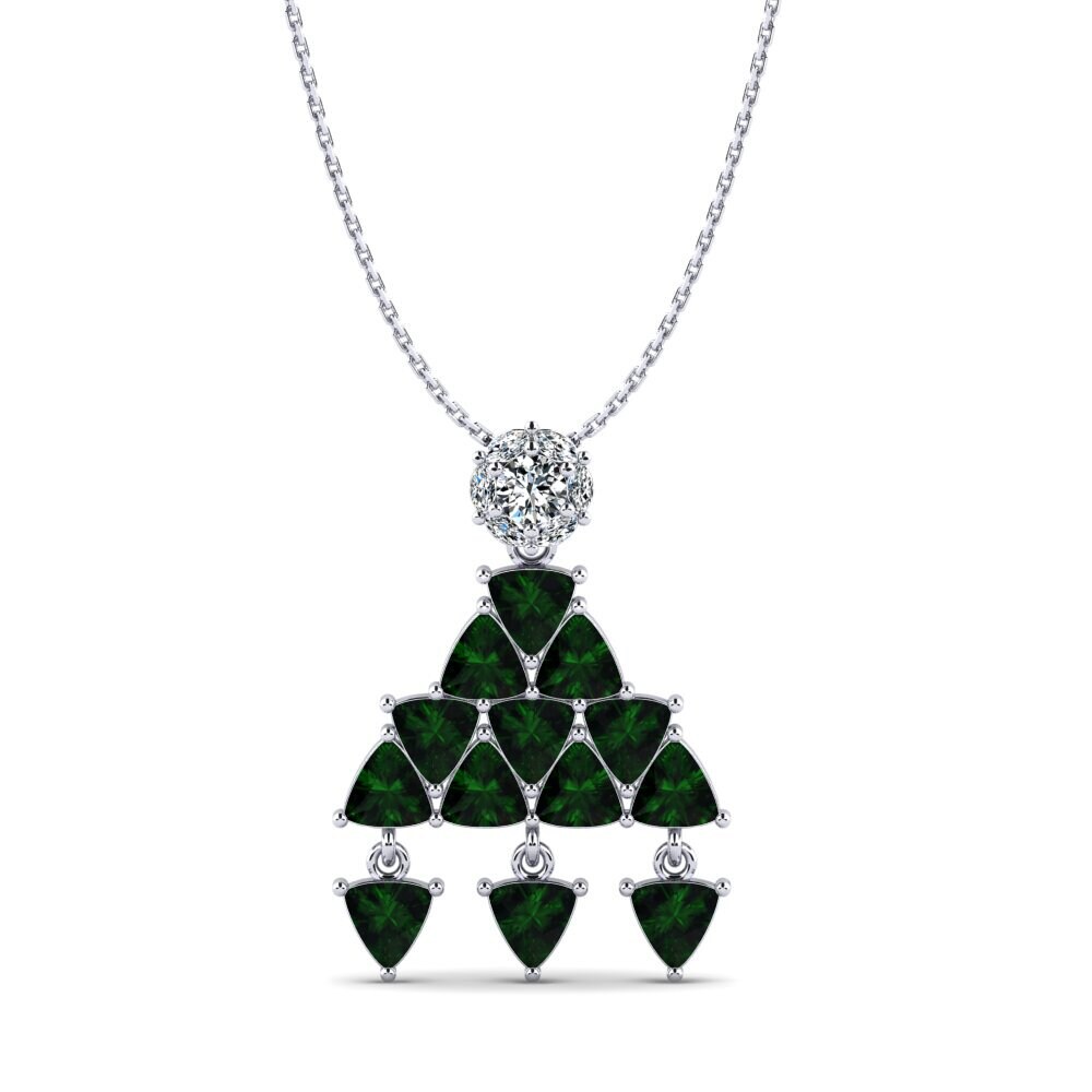 Trillion Green Tourmaline Women's Pendant Legion
