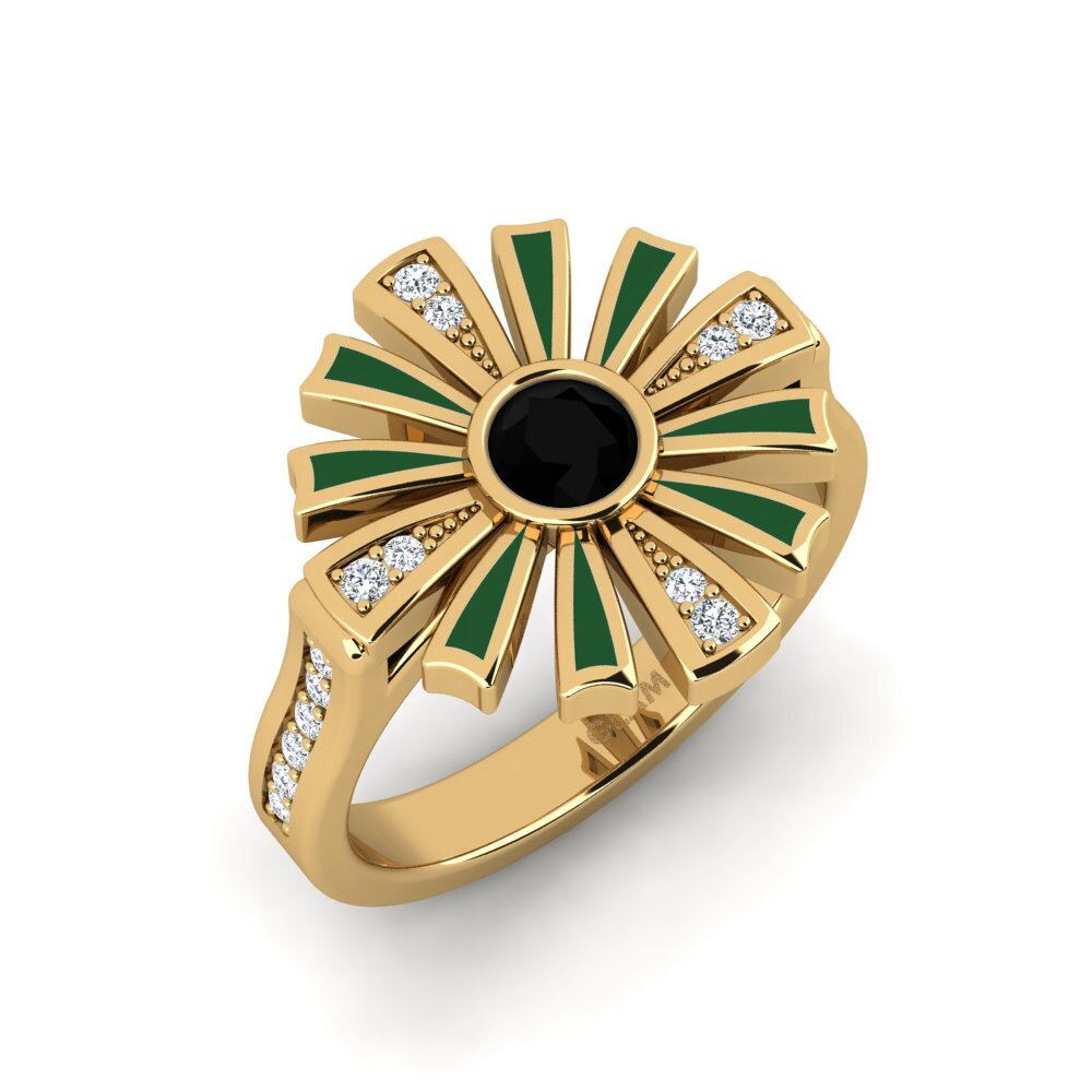 Schwarzer Saphir Ring Legiste