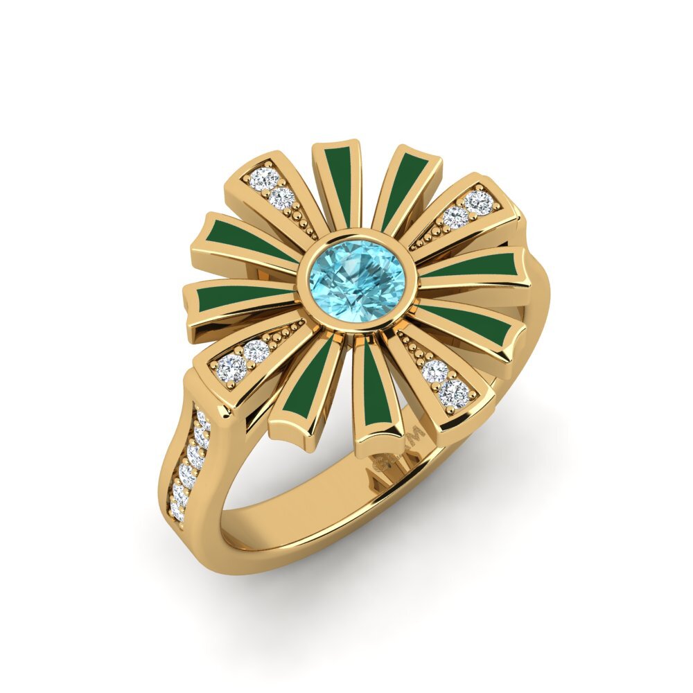 Blue Zircon Ring Legiste