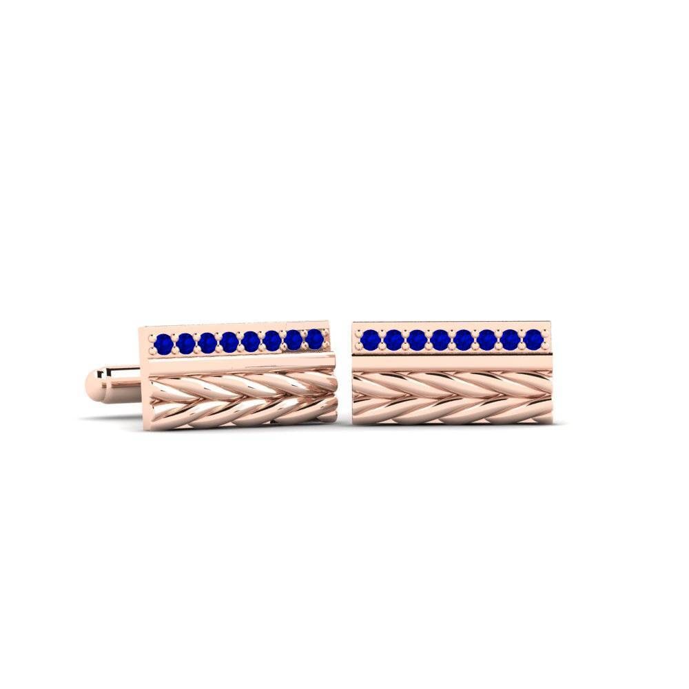 14k Oro Rosa Zafiro Gemelo Legrandamour