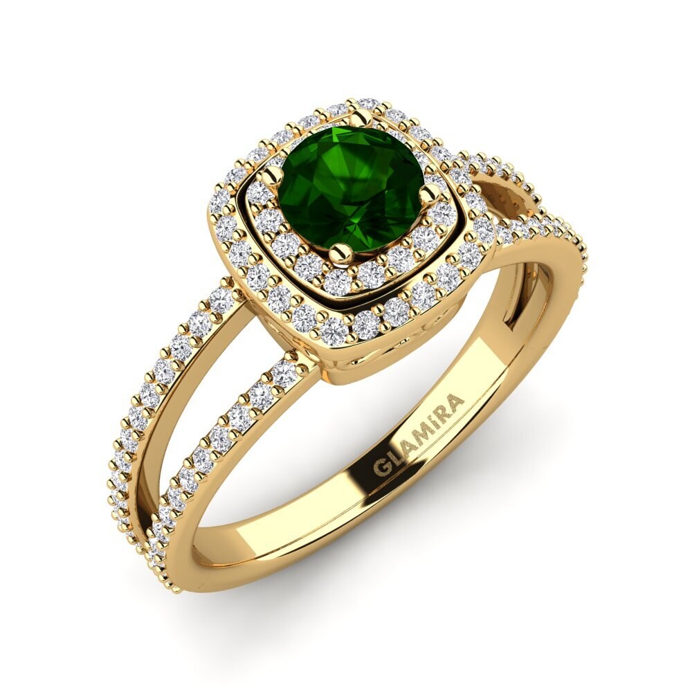 Green Tourmaline Engagement Ring Leif