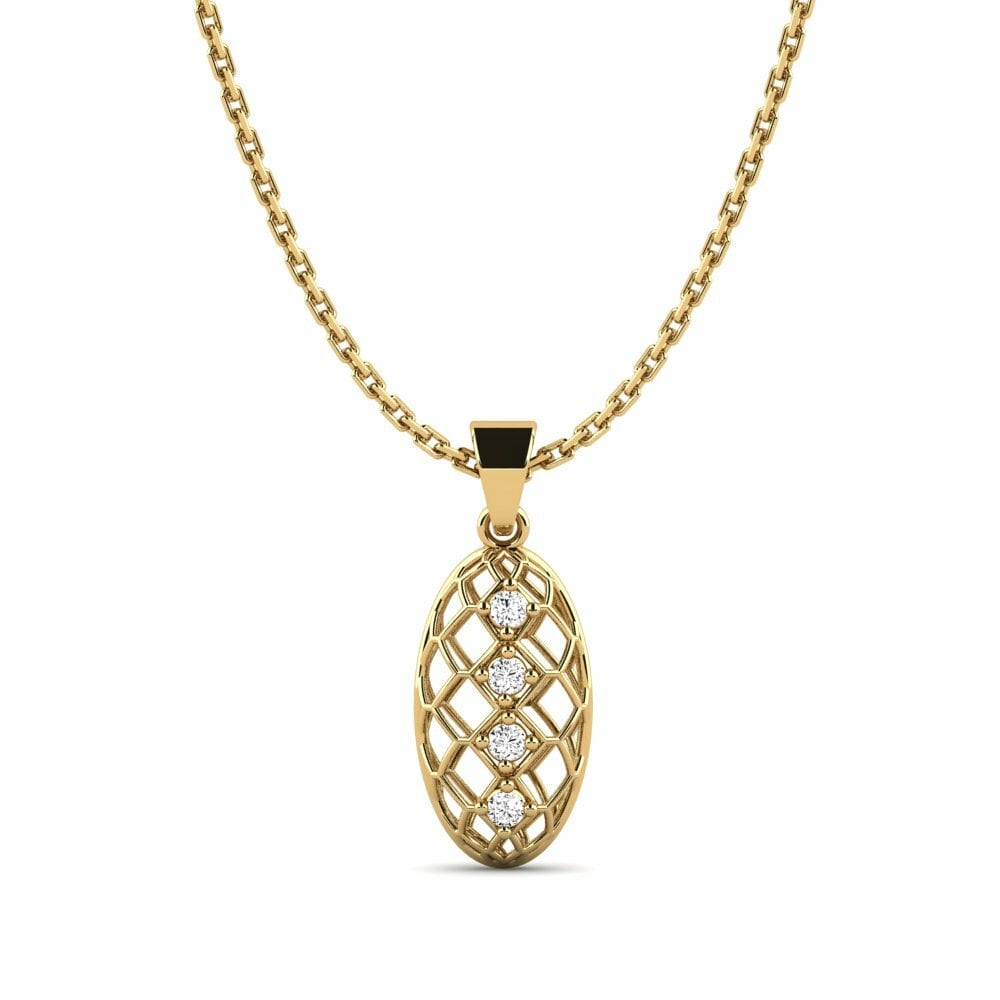 Moissanite Pingente Feminino Leigha