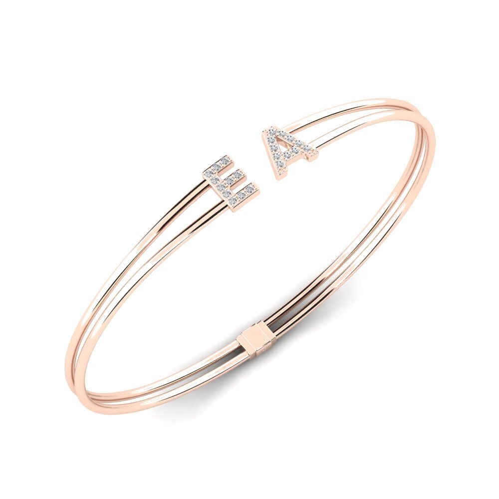 14ct Rose Gold White sapphire Women's Bracelet Leighton