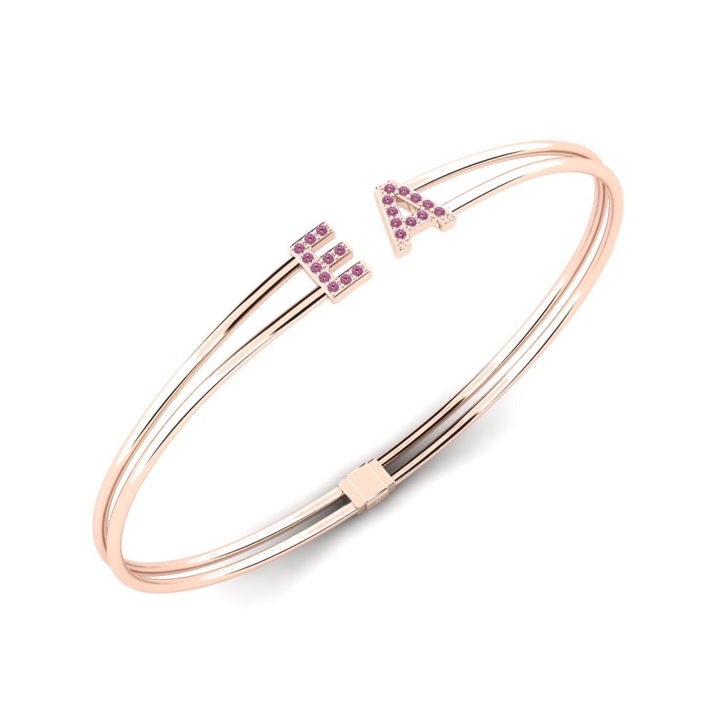 14ct Rose Gold Rhodolite Garnet Women's Bracelet Leighton
