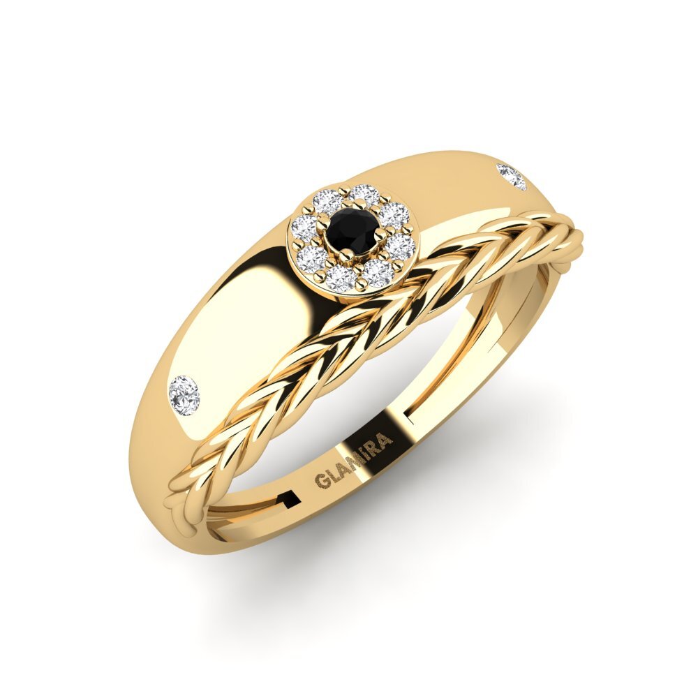 Round Black Onyx Ring Lekhosi