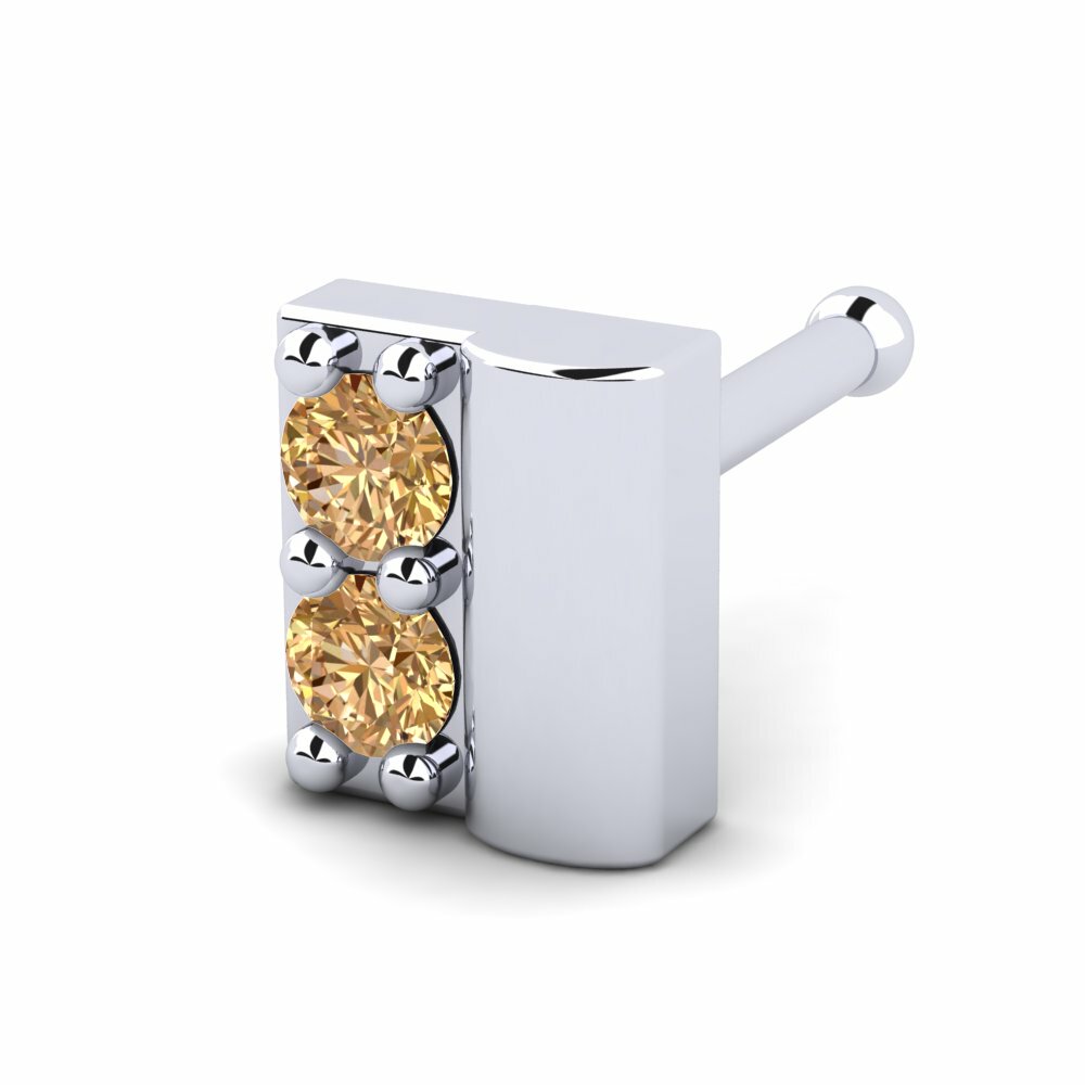 Bruine Diamant Neus Pin Lekisha