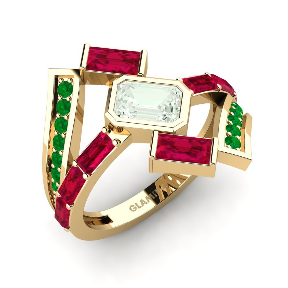 Green Amethyst Ring Lentlily