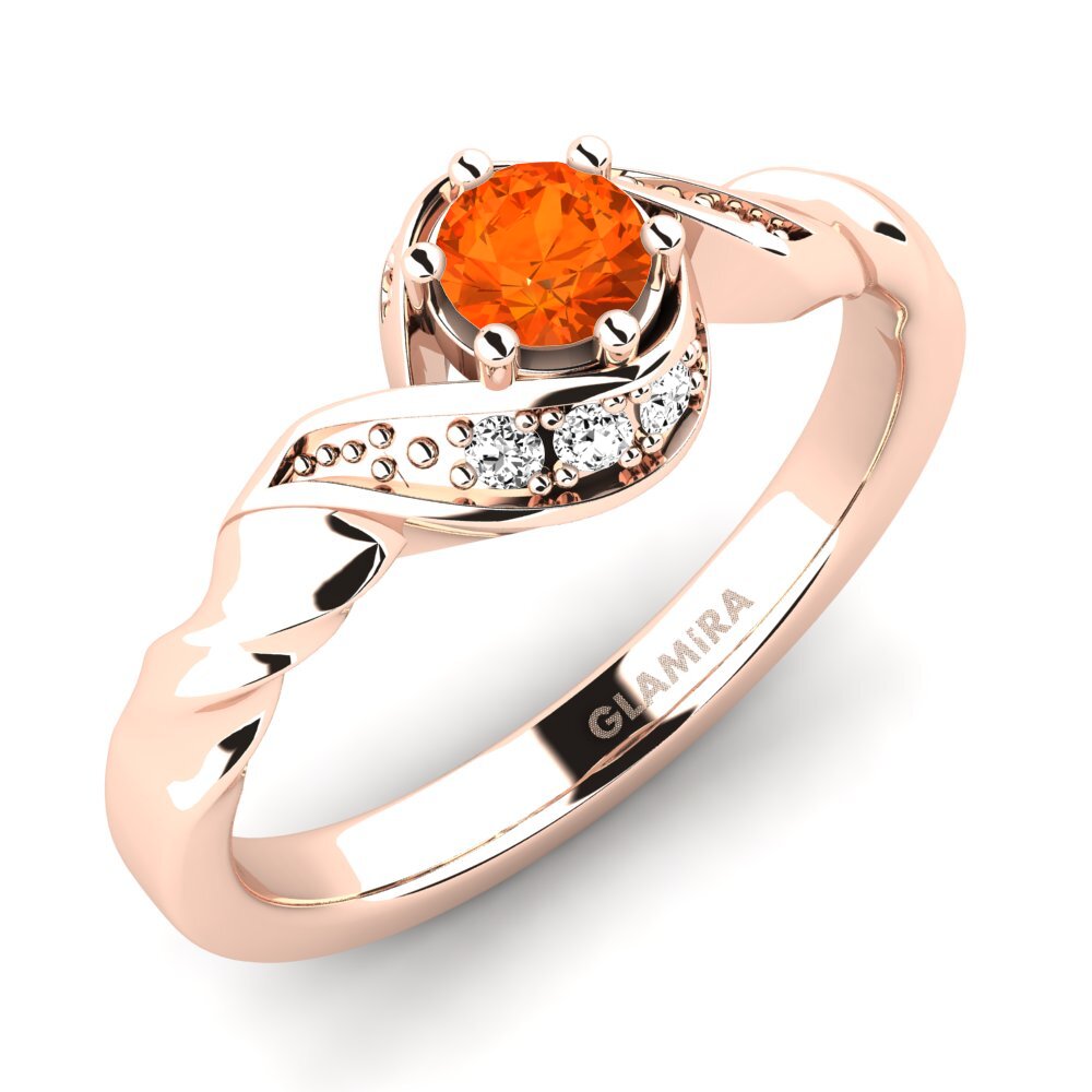 Ópalo Fuego Anillo de compromiso Leona 0.25 crt