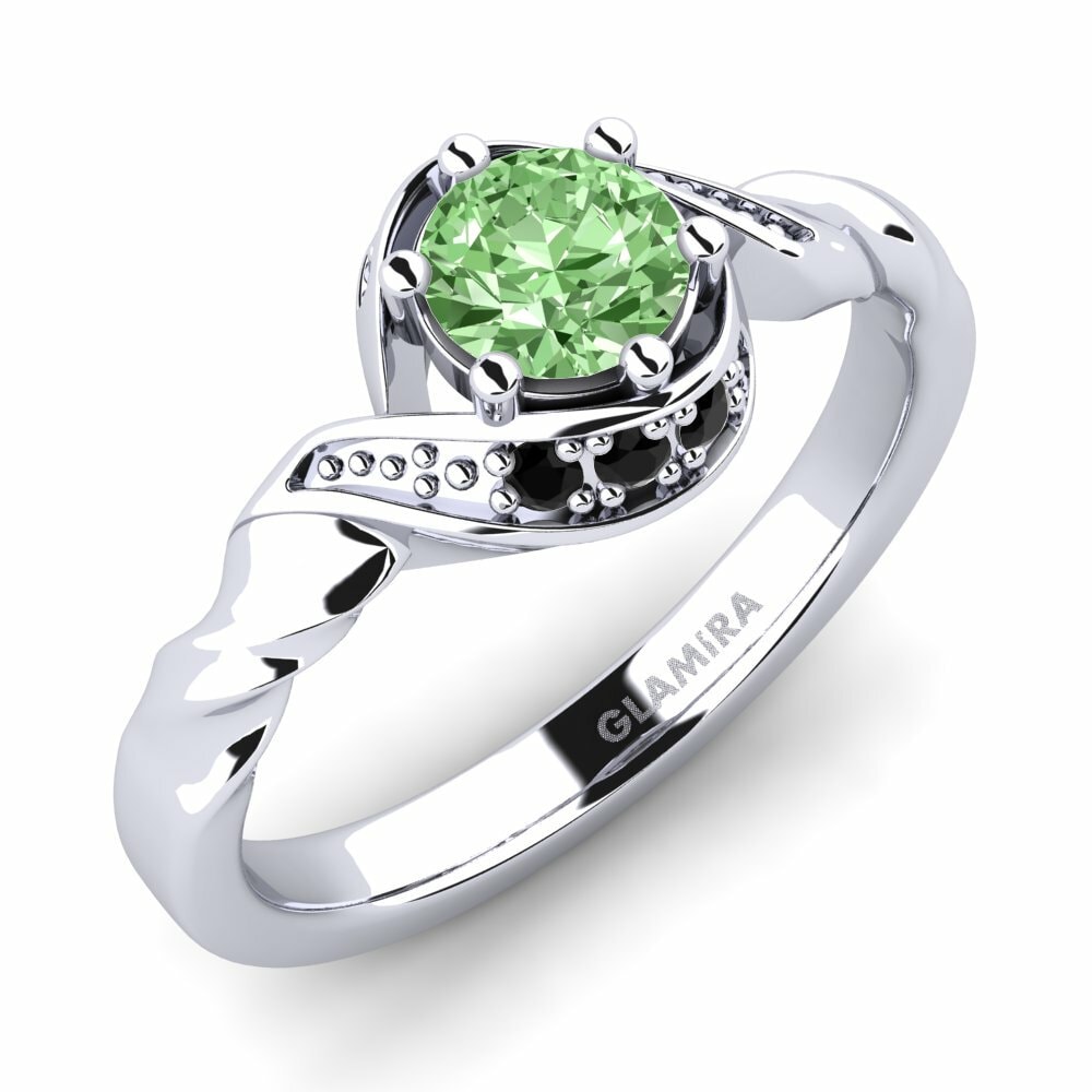 Bague de fiançailles Leona Diamant Vert