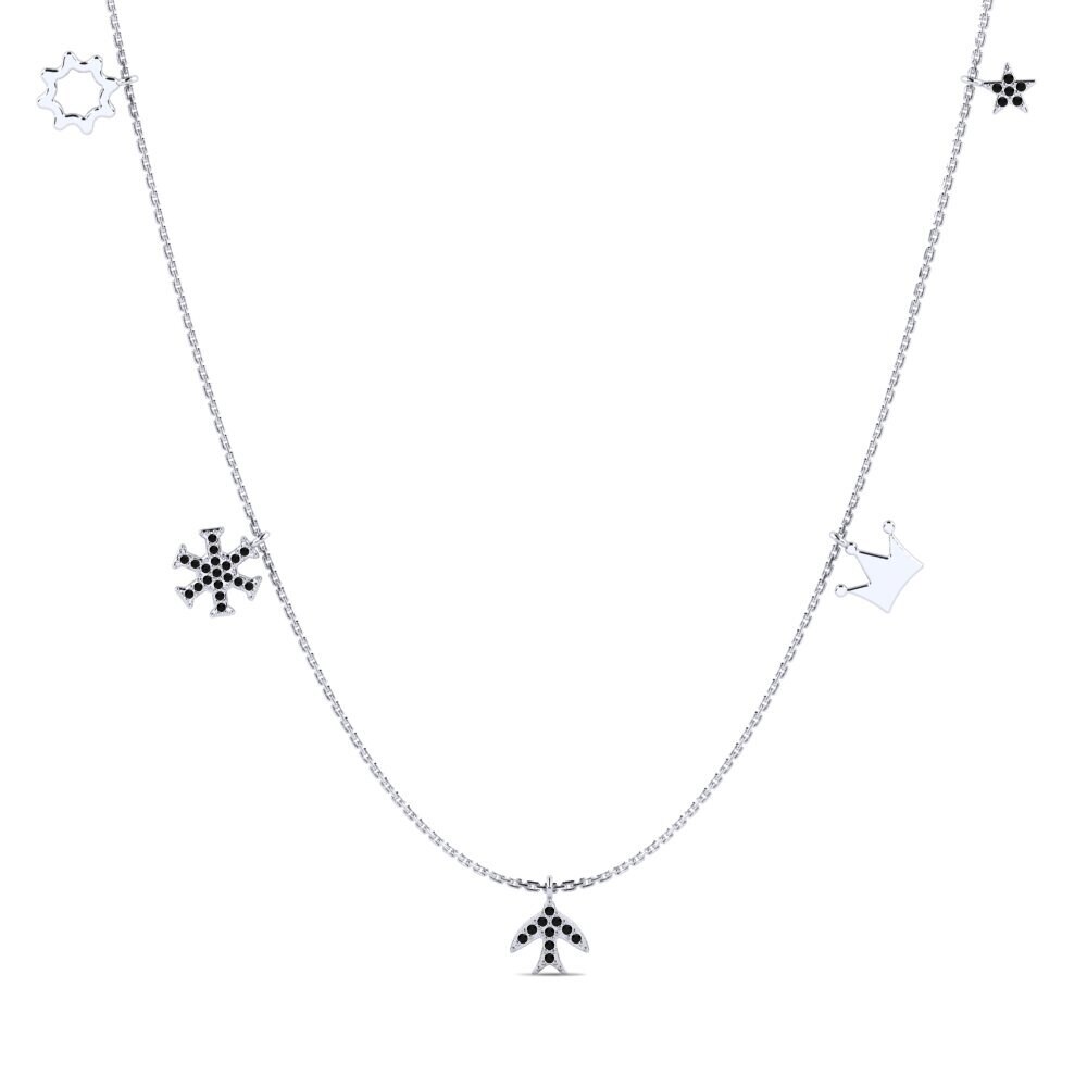 Black Sapphire Women's Necklace Leontine