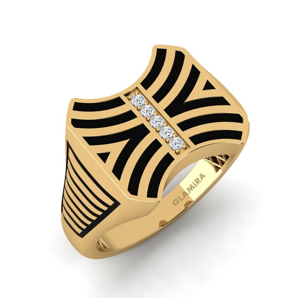 18ct Yellow Gold Men's Ring Leoric