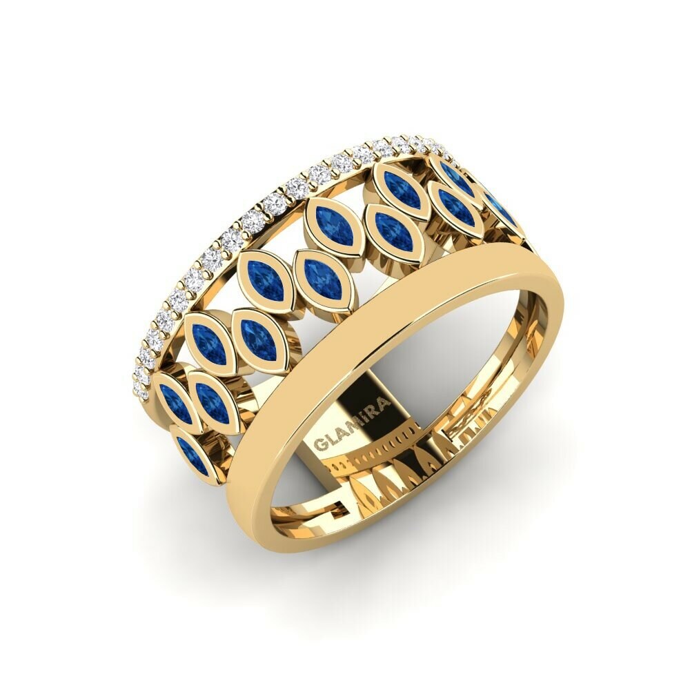 sapphire-zirconia แหวน Leslilas