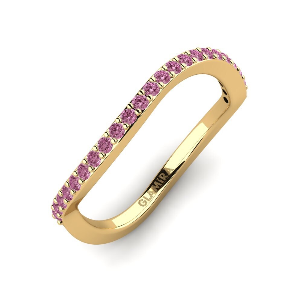 Or Jaune 14k Grenat de Rhodolite Bague Lester