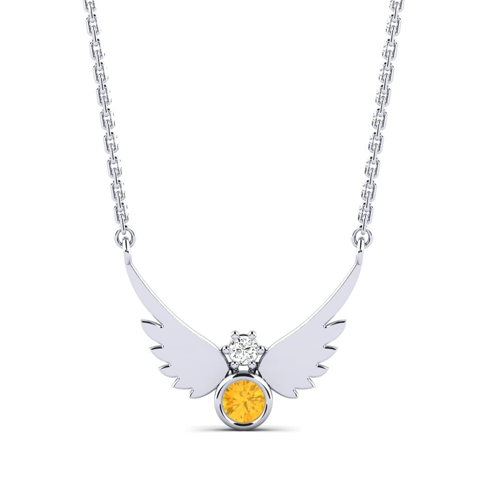 Citrine Collier pour femme Leta