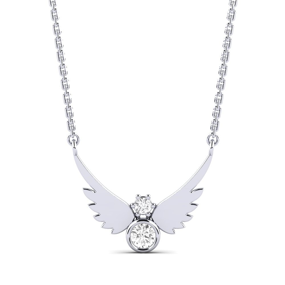 Zafiro blanco Collar de Mujer Leta