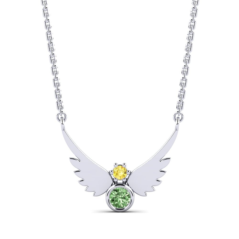 Grüner Diamant Damen halskette Leta