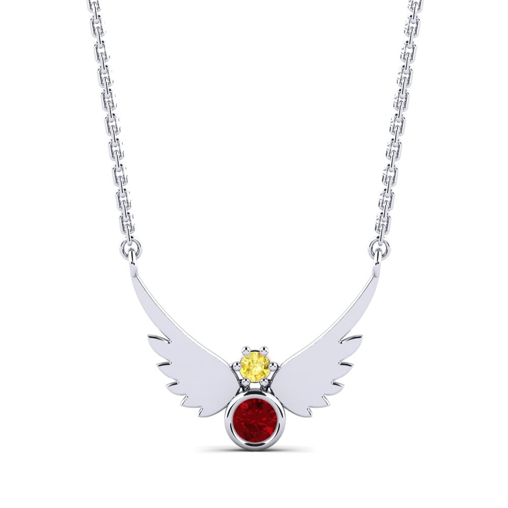 Red Zirconia Women's Necklace Leta