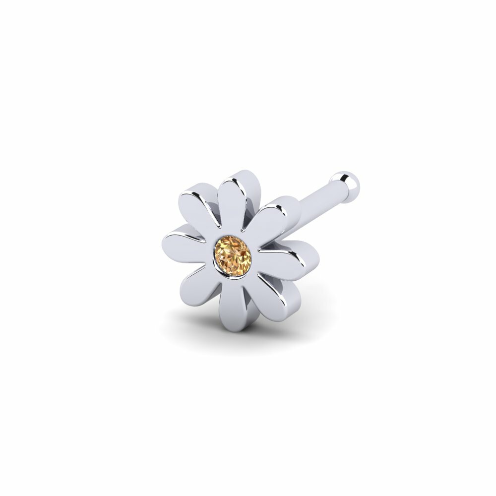 Bruine Diamant Neus Pin Letra
