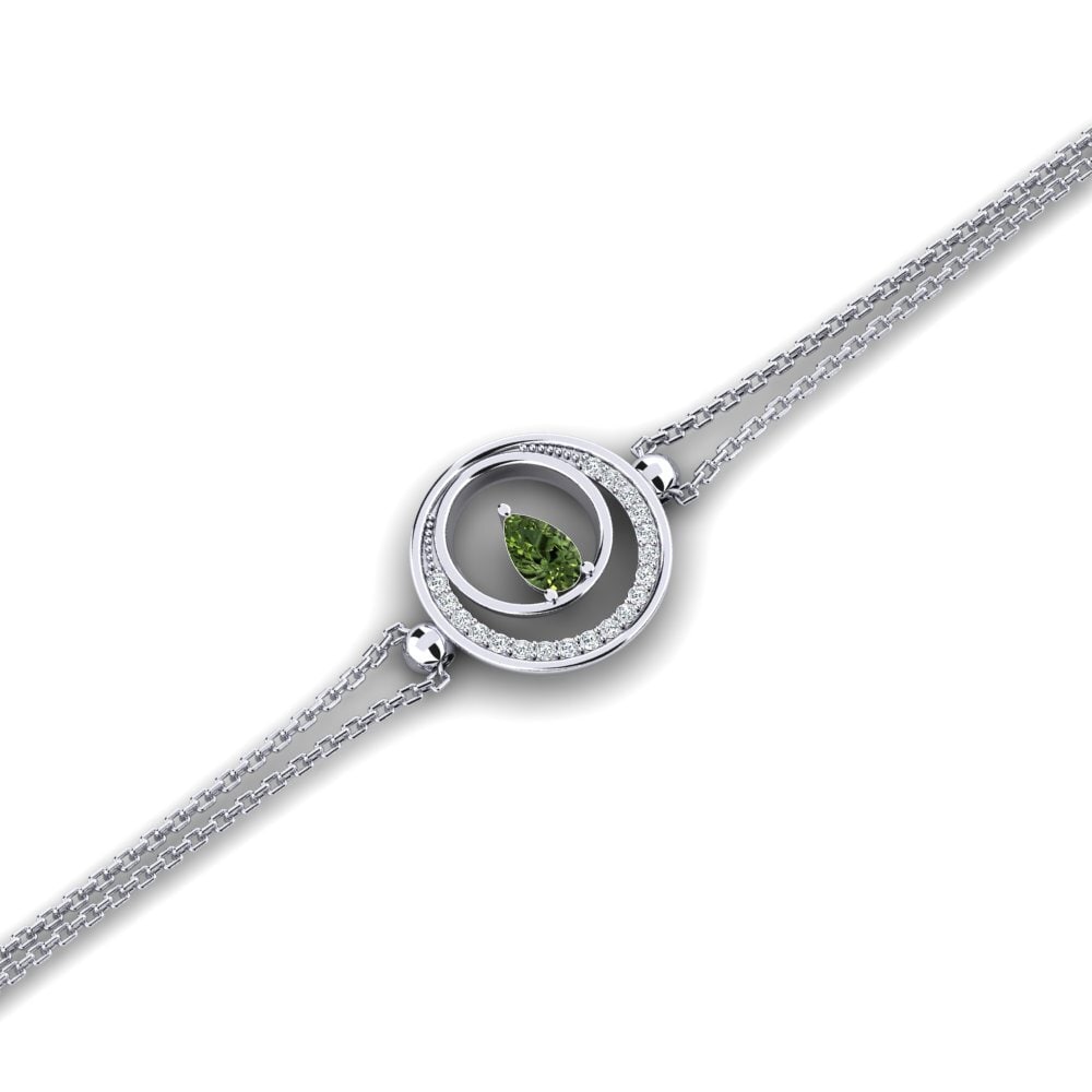 Pera Zafiro verde Pulsera Leucus