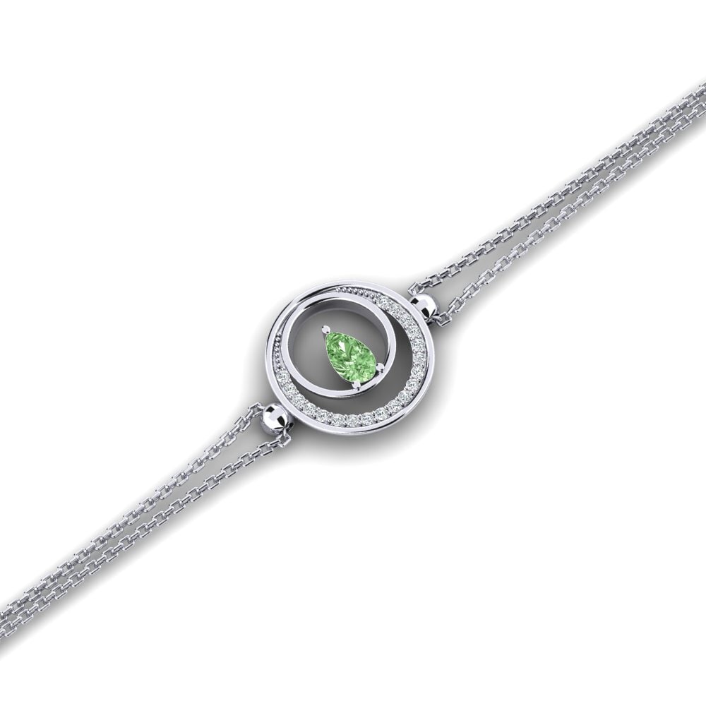 Pera Diamante verde Pulsera Leucus
