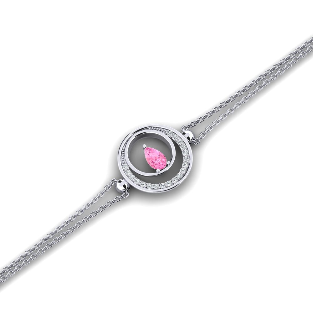 Pera Zafiro rosa Pulsera Leucus
