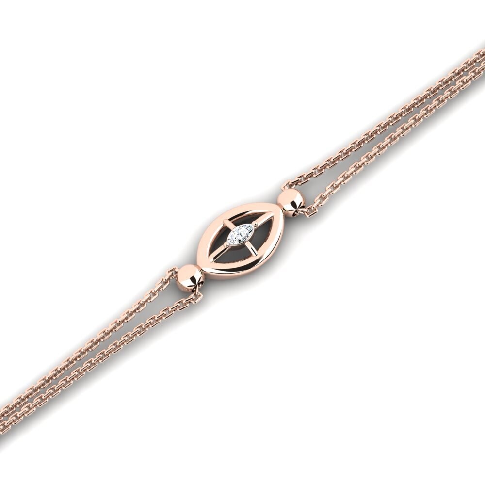 9ct Rose Gold Women's Bracelet Leva