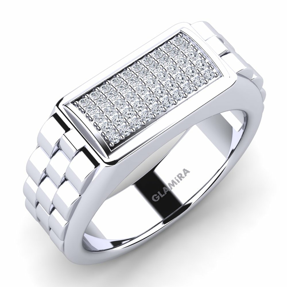 Bague pour homme Levente Or Blanc 375