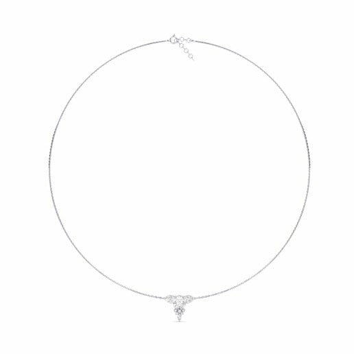 Necklace Levitha 585 White Gold & White Sapphire