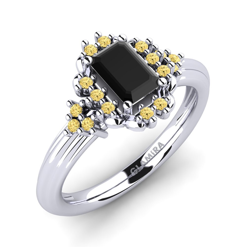 Platino Anillo de compromiso Obtuse
