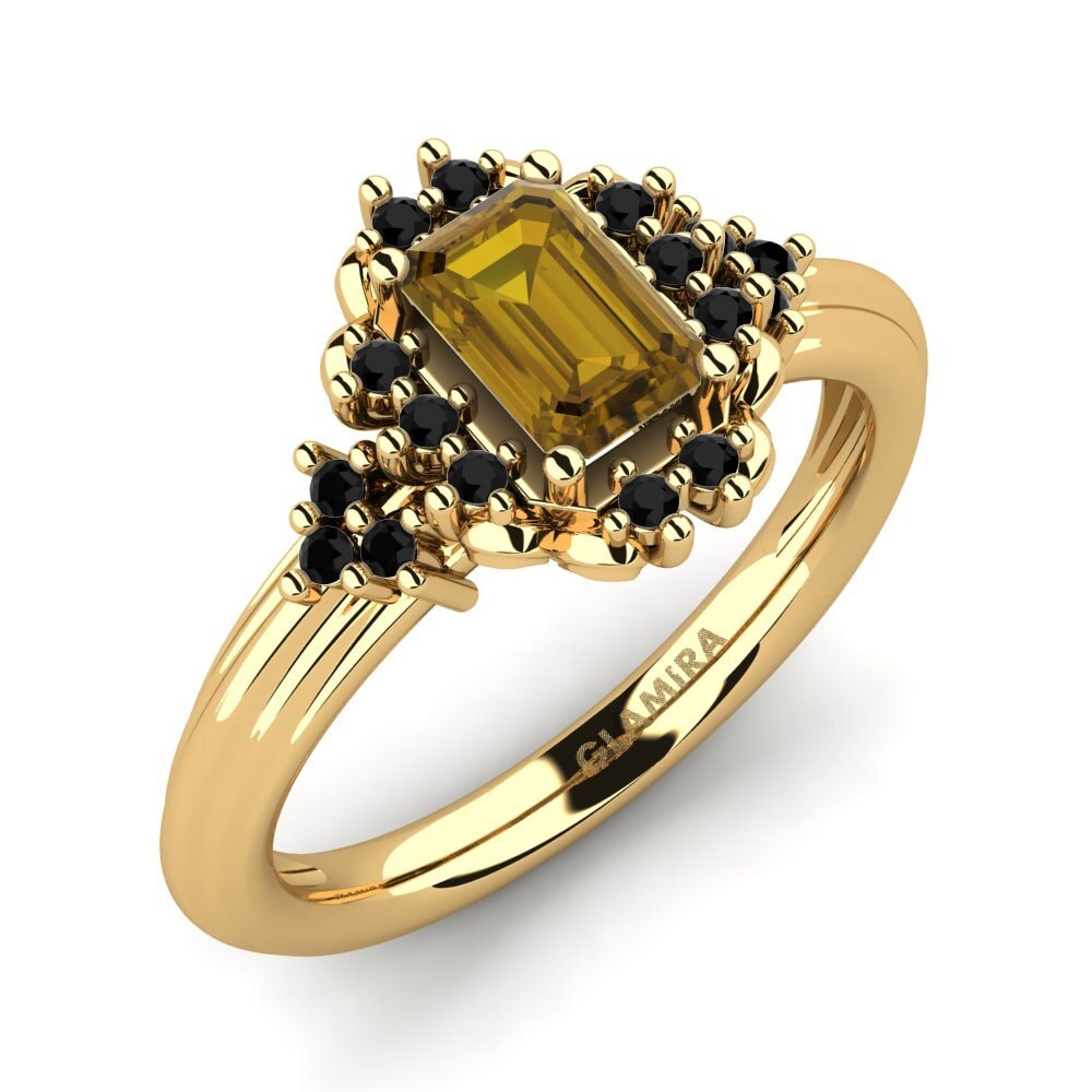 Circón Marrón Anillo de compromiso Obtuse