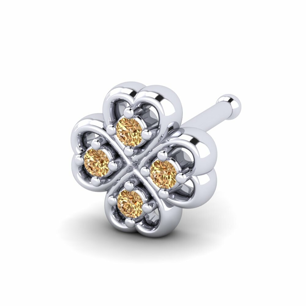 Bruine Diamant Neus Pin Lezliep