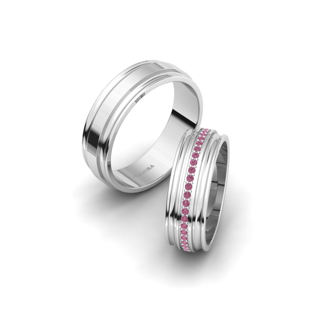 Granate Rhodolite Anillo de boda Embrace Wonder