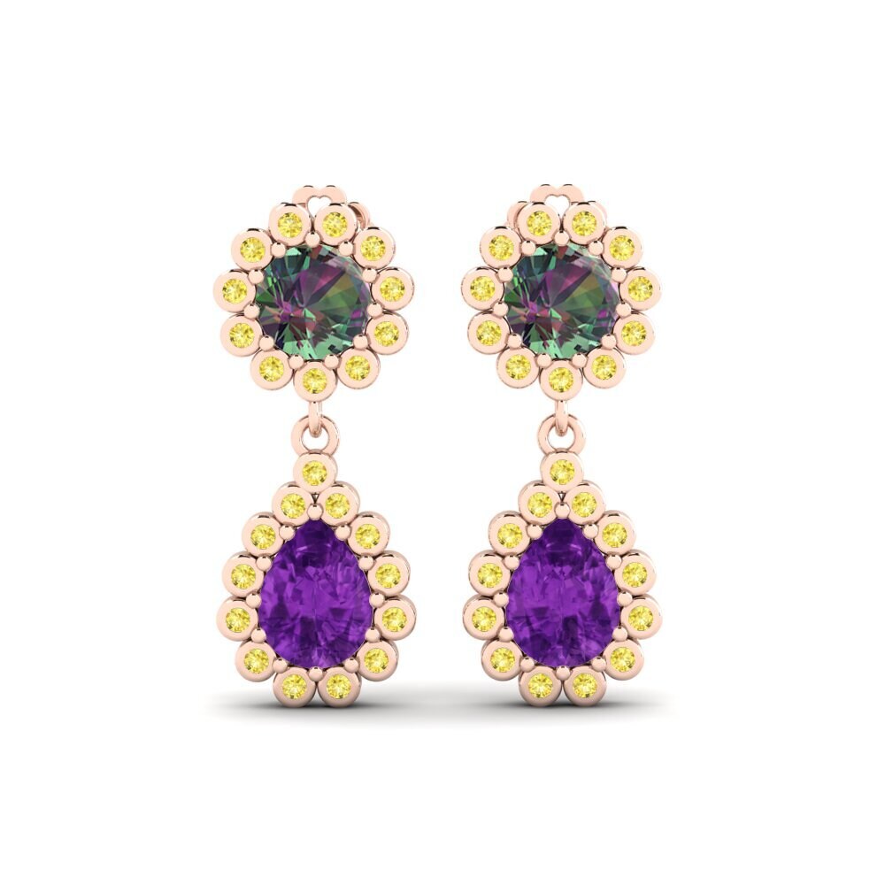 14k Rose Gold Mystic Topaz SYLVIE Earring Libben
