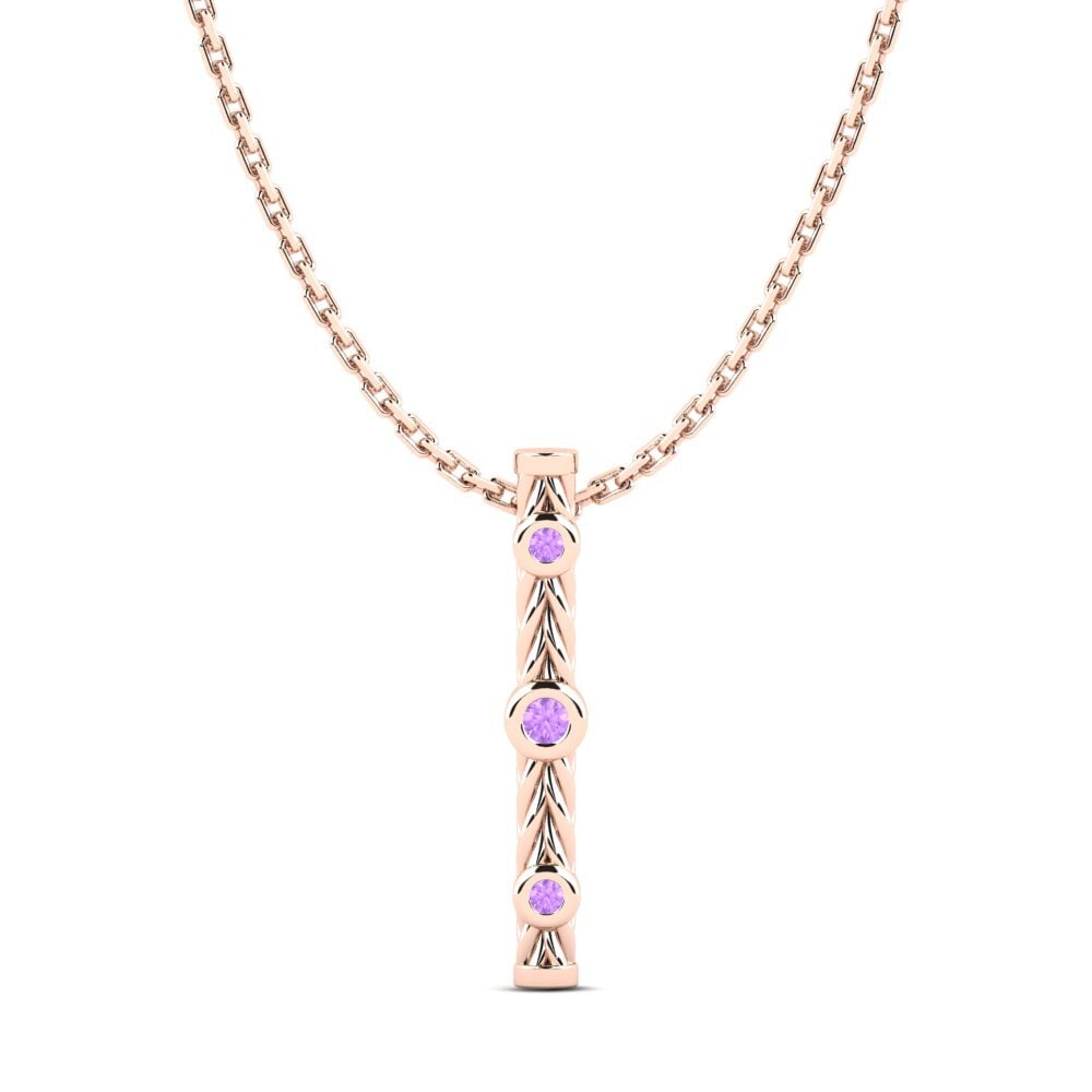 9ct Rose Gold Amethyst Women's Pendant Libilove