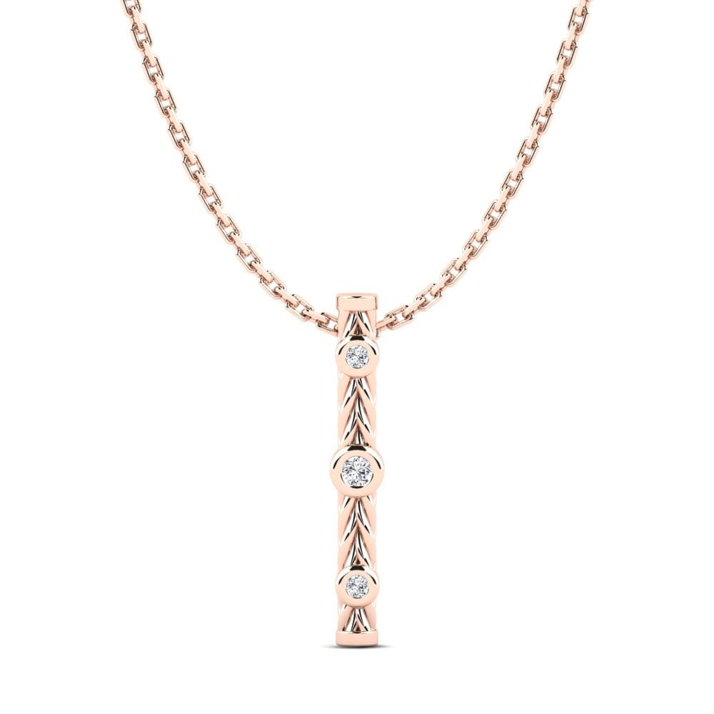 9ct Rose Gold Diamond Women's Pendant Libilove